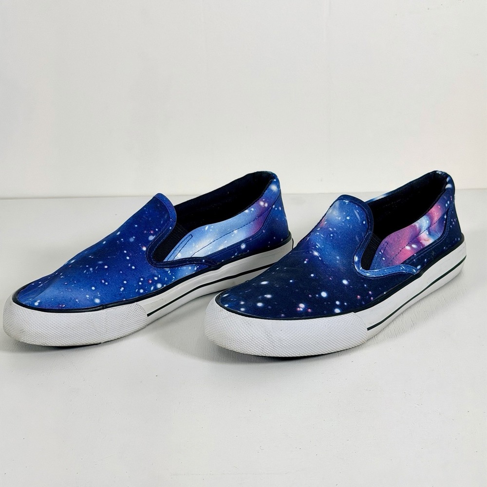 Airwalk Galaxy Celestial Space Nebula Slip-on Shoes Women's 8.5 Skate Emo Punk - Picture 2 of 8